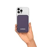 એમ્બ્રેન મેગસેફ વાયરલેસ 10000 એમએએચ ફાસ્ટ ચાર્જિંગ પાવર બેંક, સ્ટ્રોંગ મેગ્નેટ, માઇક્રો યુએસબી ઇનપુટ, આઇફોન 12 માટે 22.5W આઉટપુટ, Android અને અન્ય QI એન્બલ્ડ ડિવાઇસેસ + મેગ્નેટિક સ્નેપ, જાંબલી