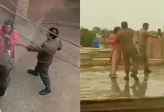 पाकिस्तान में महिला पर पुलिसकर्मियों का हमला, वीडियो वायरल