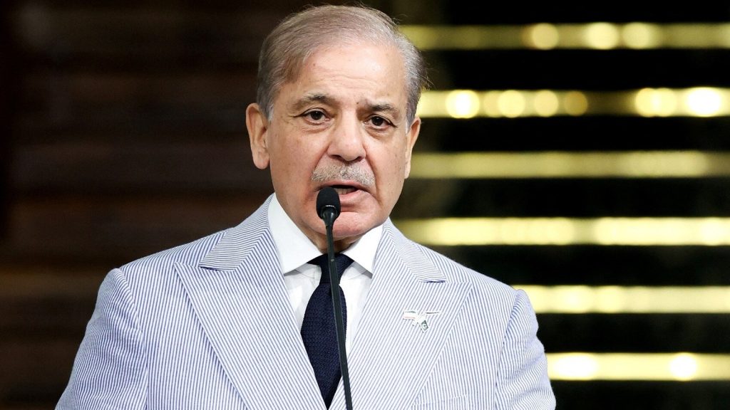 इस्लामाबाद में एक रैली के दौरान पाकिस्तान के उप प्रधानमंत्री इशाक डार...