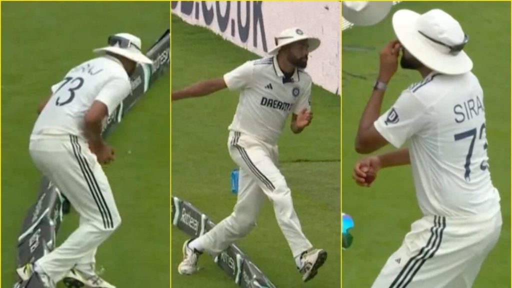 Mohammed Siraj foot touched the rope: तेज गेंदबाज मोहम्म्मद सिराज ने इंग्लैंड के खिलाफ ओवल टेस्ट...