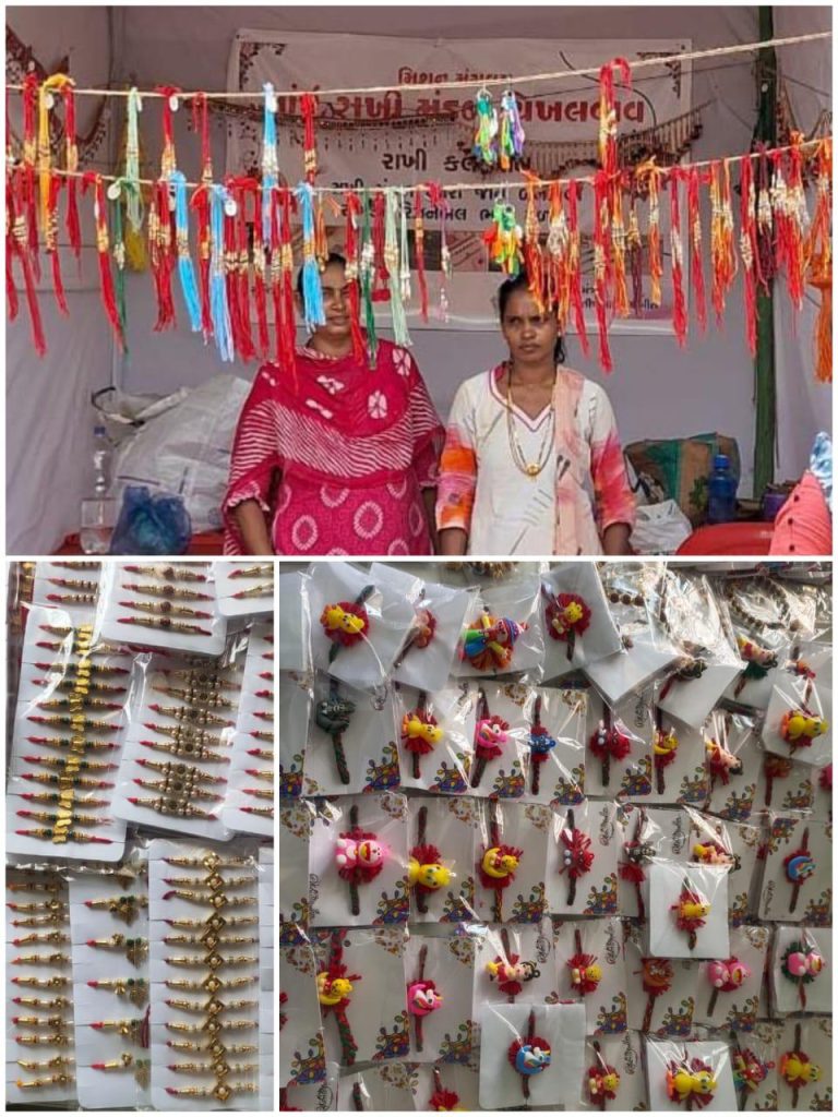 સખીમંડળની પ્રત્યેક બહેનોએ રાખડી બનાવીને વાર્ષિક રૂ. ૭૨,૦૦૦ની આવક મેળવી