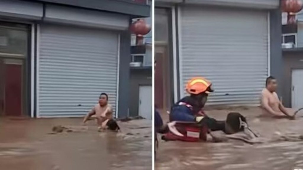 चीन में भयंकर बाढ़ के बीच एक कपल का इमोशनल वीडियो सामने आया है। यहां एक कपल...