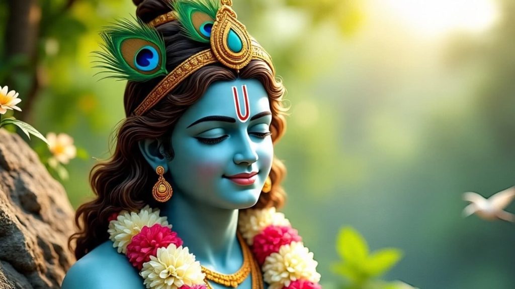 श्रीकृष्ण को सोलह कला पूर्ण कहा जाता है। उनके देह से नीले रंग की रोशन...