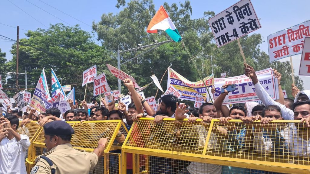 बिहार में शिक्षक पात्रता परीक्षा (STET) पास कैंडिडेट्स का आंदोलन अचानक भड़क...