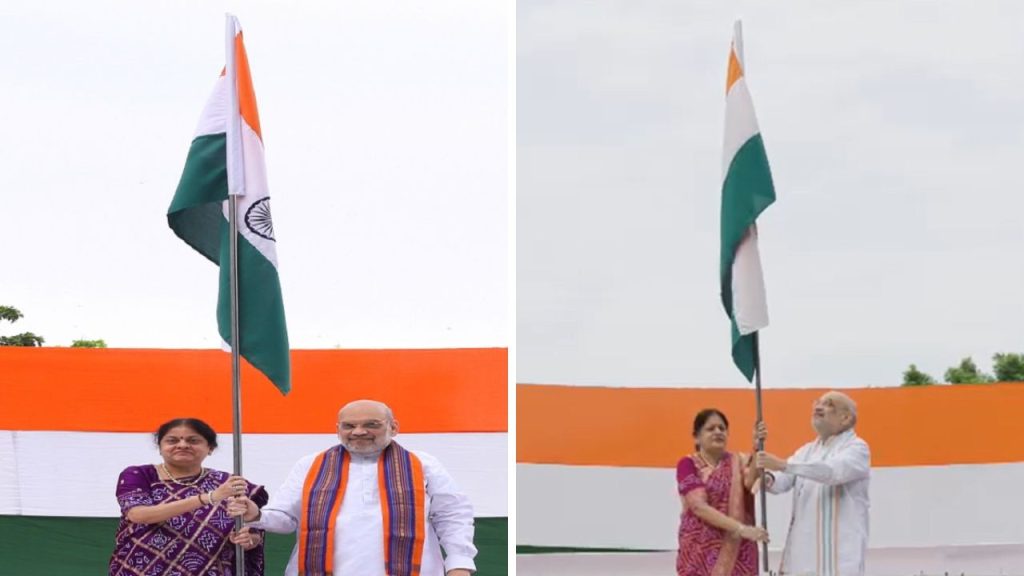 केंद्रीय गृह मंत्री अमित शाह ने दिल्ली में अपने आवास पर ‘हर घर तिरंगा’...