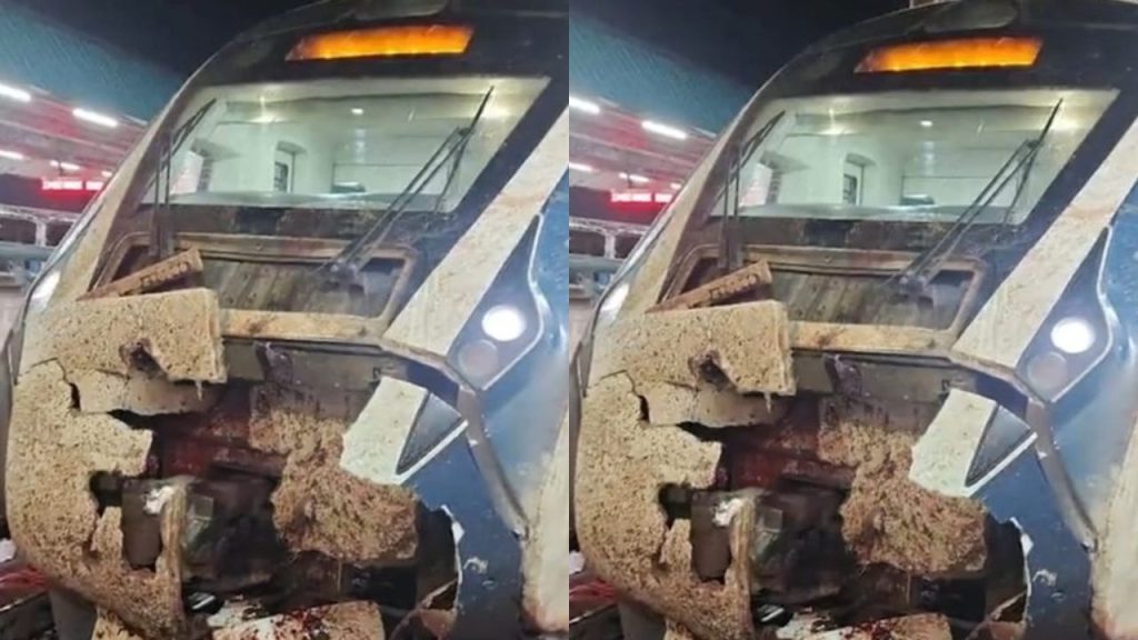 राजस्थान के फालना स्टेशन के पास वंदे भारत एक्सप्रेस ट्रेन का भीषण हादसा...