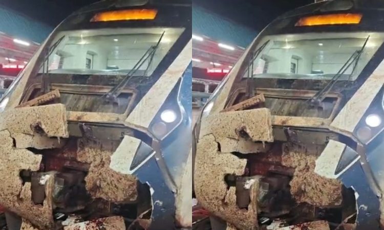 राजस्थान के फालना स्टेशन के पास वंदे भारत एक्सप्रेस ट्रेन का भीषण हादसा...