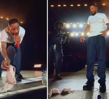 woman underwear threw at Will Smith