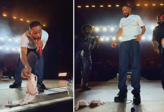 woman underwear threw at Will Smith