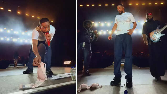 woman underwear threw at Will Smith