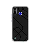 કેસોટેક ઝિગ-ઝામ બ્લેક લાઇન ડિઝાઇન પ્રિન્ટેડ સિલિકોન સોફ્ટ ટીપીયુ બેક કેસ કવર ટેક્નો સ્પાર્ક ગો પ્લસ માટે