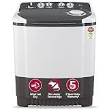 એલજી 7 કિગ્રા 5 સ્ટાર વિન્ડ જેટ ડ્રાય સેમી-સ્વચાલિત ટોપ લોડિંગ વ washing શિંગ મશીન (પી 7020 એનજીએઝેડ, ડાર્ક ગ્રે, ઉંદર દૂર સુવિધા