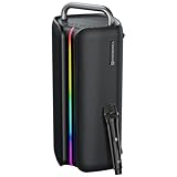 વાયરલેસ કેરોકે માઇક, 6 કલાક પ્લેટાઇમ, બાસ બૂસ્ટ ટેક્નોલ, જી, ટીડબ્લ્યુએસ મોડ, આરજી લાઇટ્સ, બીટી વી 5.3, બીટી વી 5.3, યુએસબી/ઓક્સ ઇન, સ્ટર્ડી મેટલ હેન્ડલ્સ, પ્રકાર સી. ચાર્જિંગ (બ્લેક) સાથે પોર્ટ્રોનિક્સ નેબ્યુલા એક્સ 150 ડબલ્યુ પાર્ટી સ્પીકર