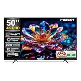 ફોક્સસ્કી 127 સે.મી. (50 ઇંચ) ફ્રેમલેસ સિરીઝ 4 કે યુએચડી ક્યુએલડી વેબસ/ગૂગલ સ્માર્ટ ટીવી એફએસ 50 જીએટીવી (બ્લેક)