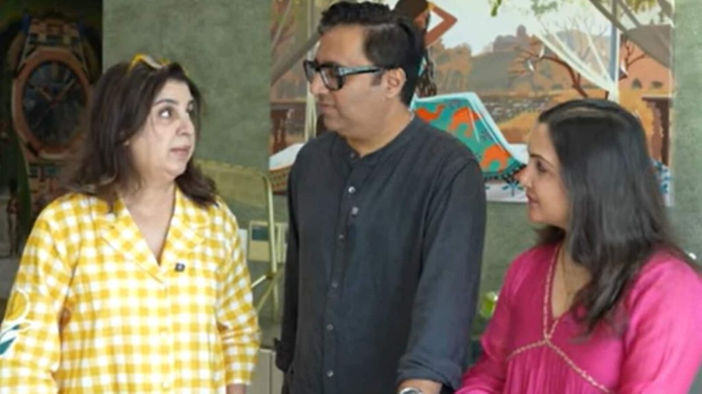 फराह खान, दिलीप के साथ शार्क टैंक फेम अश्नीर ग्रोवर के घर पहुंची। इस दौरान...