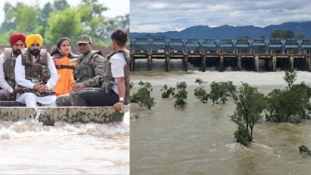 हिमाचल प्रदेश में भारी बारिश के चलते बांधों में बड़े पैमाने पर पानी जमा...