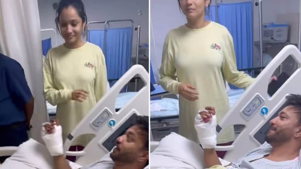 विकी जैन की सोशल मीडिया पर एक फोटो वायरल हो रही है जिसमें उनके हाथ में चोट...