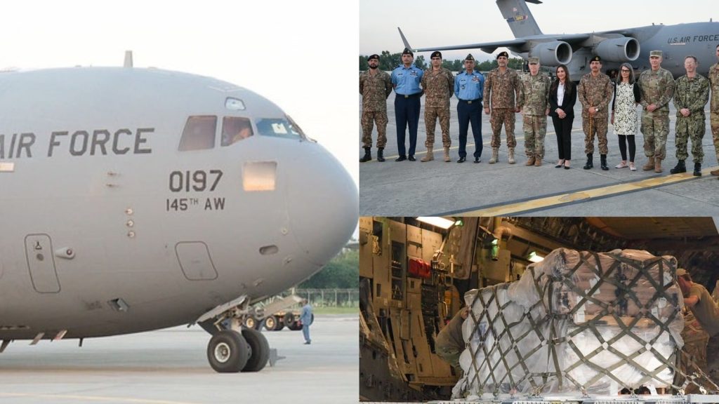 अमेरिकी दूतावास ने पाकिस्तानी सेना के अनुरोध पर बाढ़ राहत सामग्री नूर खान...