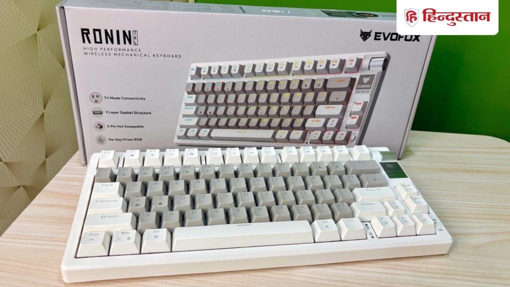 EvoFox Ronin TKL Mechanical Keyboard बजट सेगमेंट में प्रीमियम फीचर्स जैसे hot-swappable switches, gasket dampening और per-key RGB...