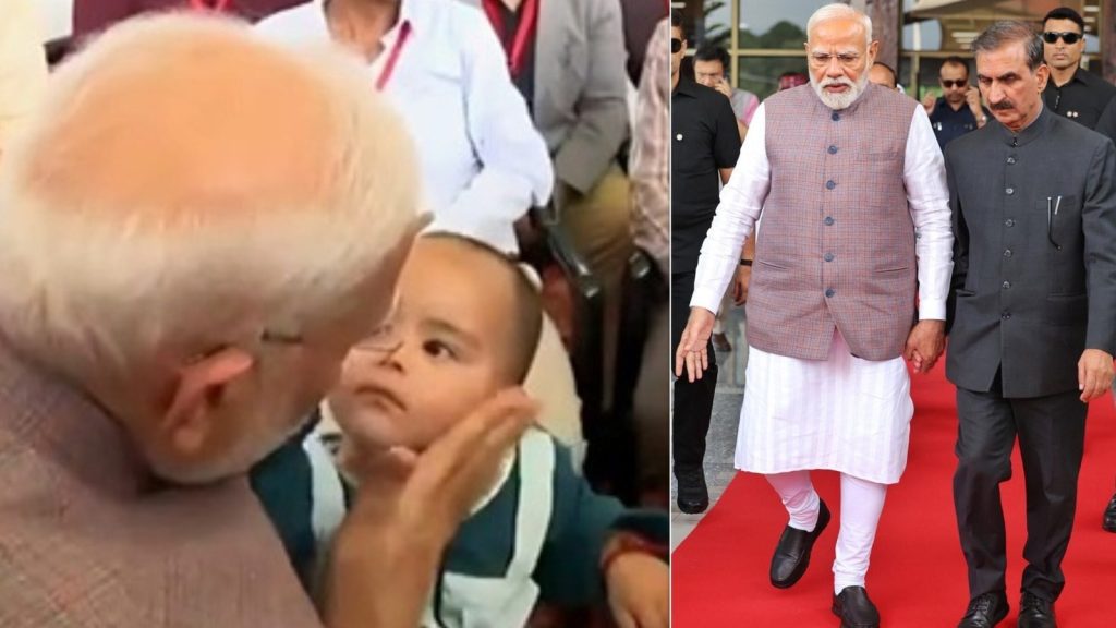 पीएम मोदी सबसे पहले कांगड़ा पहुंचे, जहां उन्होंने बाढ़ प्रभावितों से...