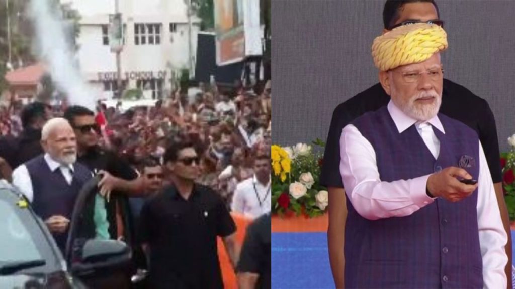 पीएम नरेंद्र मोदी आज गुजरात के दौरे पर हैं. उन्होंने एक किलोमीटर लंबा रोड...