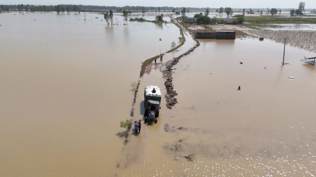 भयानक बाढ़ के बाद खेतों में बहकर आई मिट्टी को पंजाब के किसान मुसीबत मान रहे...