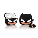 મેયર માટે સુસંગત એરપોડ્સ પ્રો 2 જી જનરેશન કેસ કવર કીચેન, સોફ્ટ સિલિકોન સ્કિન કેસ સંપૂર્ણ રક્ષણાત્મક (ફક્ત સિલિકોન કવર) (બેટ-મેન) સાથે