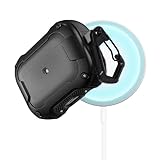 મેગ-સેફ, વાયરલેસ ચાર્જિંગ, શક્તિશાળી ડ્રોપ પ્રોટેક્શન, એરપોડ્સ પ્રો 1 લી પે generation ી (2023/202/2019) માટે મેગ-સેફ, વાયરલેસ ચાર્જિંગ, શક્તિશાળી ડ્રોપ પ્રોટેક્શન, મેગ્નેટીક ટફ કવર સાથેના એરપોડ્સ પ્રો 2 કેસ માટે ન્યુટેકનો સુસંગત છે