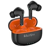 બુલસ્ટોર્મ i ડિઓલોજી 133 વાયરલેસ ઇયરબડ્સ, ચાર્જિંગ કેસ, ટચ કંટ્રોલ, કાળો અને નારંગી (કાળો અને નારંગી) સાથેના ટ્વિસ બ્લૂટૂથ ઇયરફોન