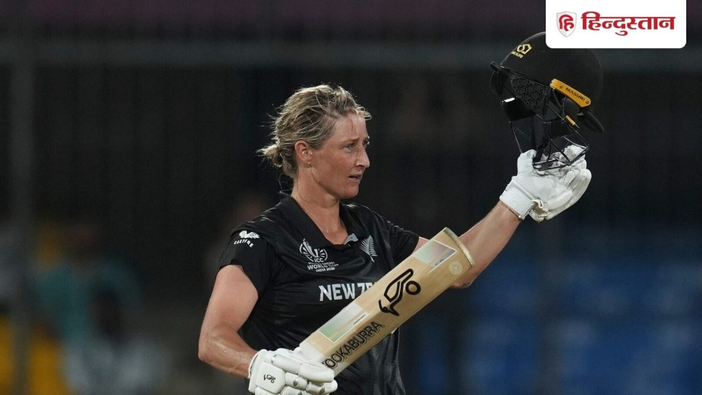 न्यूजीलैंड की महिला क्रिकेट टीम की कप्तान सोफी डिवाइन महिला विश्व कप 2025 के 2...