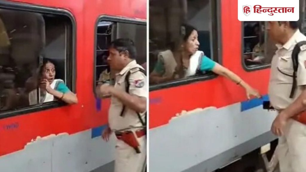 તે વિડિઓમાં જોવા મળે છે કે સ્ત્રી પેસેન્જર સ્લીપર ક્લાસ વિંડોની નજીક બેઠી છે. वीडियो में दिख रहा है कि एक महिला यात्री स्लीपर क्लास की खिड़की के पास बैठी...
