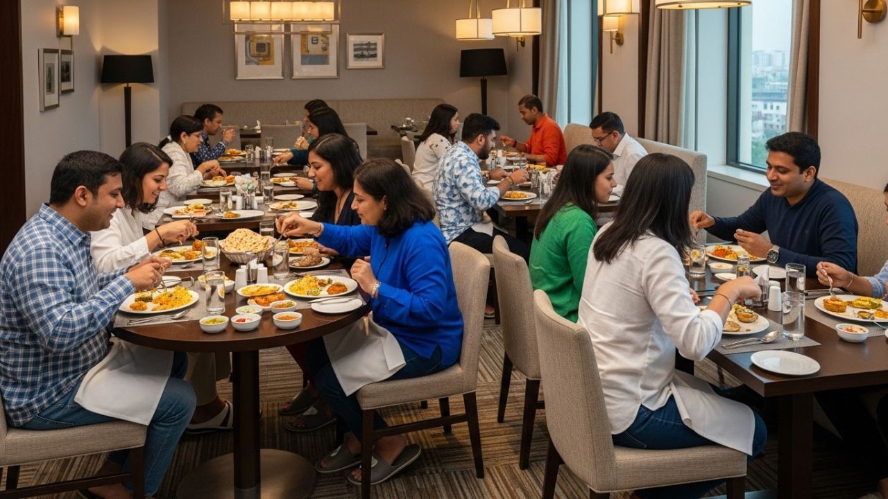 આરામ અને આરોગ્ય: જમીન પર પગ રાખીને બેસીને ખાવાથી પાચનમાં સુધારો થાય છે અને શરીર આરામદાયક સ્થિતિમાં રહે છે. ચપ્પલ પહેરીને બેસવાથી આરામ ઓછો થાય છે, જે પાચન પ્રક્રિયાને અસર કરે છે.