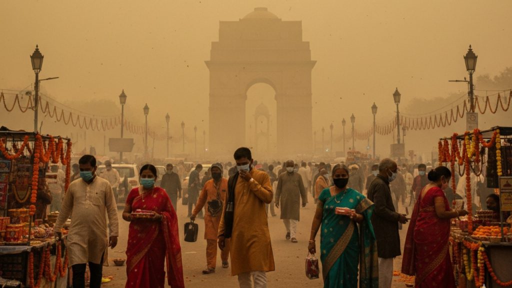 Delhi-NCR Air Pollution: सख्त प्रतिबंधों के बावजूद, दिवाली से पहले राजधानी भर में प्रदूषण...