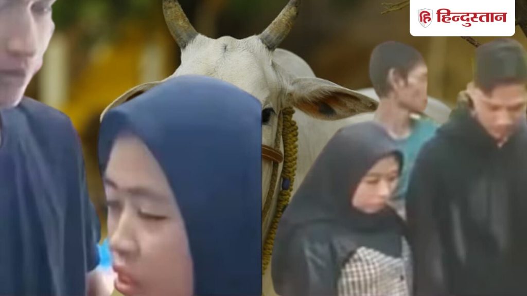 वायरल वीडियो में दिख रहा है कि पति बिना किसी गुस्से के अपनी पत्नी को प्रेमी...