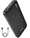 ડ્યુઅલ યુએસબી આઉટપુટ ટાઇપ-સી માઇક્રો (ઇનપુટ અને આઉટપુટ) લિથિયમ પોલિમર બેટરી સાથે DR VAKU® CYREX 10000mAh પાવર બેંક પોર્ટેબલ સ્લિમ ડિઝાઇન આઇફોન, સેમસંગ, વનપ્લસ અને તમામ સ્માર્ટફોન- બ્લેક સાથે સુસંગત