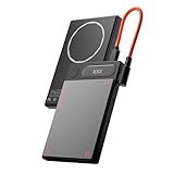 હેમર 10000mAh મેગસેફ પાવર બેંક, 15W વાયરલેસ ચાર્જિંગ (MagSafe & Qi), 22.5W PD/PPS ફાસ્ટ વાયર્ડ ચાર્જિંગ, LED ડિસ્પ્લે, iPhone 12 અને તેનાથી ઉપર, મેટાલિક ફિનિશ, મેગ્નેટિક રિંગ શામેલ, ભારતમાં બનાવેલ