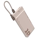 પોર્ટ્રોનિક્સ લક્સસેલ યુનો 10K 10000 mAh 22.5W ફાસ્ટ ચાર્જિંગ પાવર બેંક ડિટેચેબલ ટાઈપ સી કેબલ સાથે, અલ્ટ્રા સ્લિમ પાવર બેંક મચ યુએસબી-એ આઉટપુટ સાથે, ટાઈપ સી પીડી આઉટપુટ, ટાઈપ સી ઇનપુટ, વેક અપ બટન (મોચા)