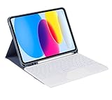 આઈપેડ 11 (A16, 2025) માટે RTSY કીબોર્ડ કેસ અને મલ્ટી જેસ્ચર ટચપેડ અને 7-કલર બેકલીટ, એન્ટી ડ્રોપ કીઝ, મલ્ટી વ્યુઈંગ એંગલ, પેન્સિલ સ્લોટ, મેગ્નેટિકલી ડીટેચેબલ બ્લુટુથ કીબોર્ડ-લેવેન્ડર સાથે 10મી જનરેશન