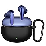 Sounce પોર્ટેબલ સિલિકોન કેસ સ્ક્રેચ-રેઝિસ્ટન્ટ, 360® સંપૂર્ણ સુરક્ષા, કેરેબિનર ક્લિપ રીઅલમે બડ્સ એર 3 નીઓ ફુલ પ્રોટેક્શન શોકપ્રૂફ કવર એન્ટિ ફોલ એન્ટિ ડસ્ટ (બ્લેક) માટે કીચેન સાથે સુસંગત