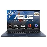 ASUS Vivobook 15, Smartchoice, AMD Ryzen 7 5825U, 16GB RAM, 512GB SSD, FHD 15.6", Windows 11, Office Home 2024, Quiet Blue, 1.7Kg, M1502YA-BQ703WS, AMD*, બેઝ 5જી, બેઝિક (AMD) 42Whr લેપટોપ