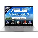 ASUS Vivobook S16, Intel Core Ultra 5 225H, AI PC(Intel Arc iGPU/16GB RAM/512GB SSD/FHD/16/60Hz/બેકલિટ કીબોર્ડ/70Whr/Windows 11/M365 Basic(1Year)*/Office/04C Home S3607CA-SH071WS