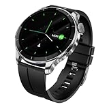 boAt Chrome Eon, 1.43” (3.63 cm) AMOLED ડિસ્પ્લે, AI કોચ હેલ્થ ઇનસાઇટ્સ, એડવાન્સ્ડ S1 પ્રોસેસર, ઓટો હાર્ટ રેટ, HRV, VO2 મેક્સ, સ્ટ્રેસ, TBT નેવિગેશન, IP68, પુરુષો અને સ્ત્રીઓ માટે સ્માર્ટ વૉચ (સ્ટર્લિંગ બ્લેક)