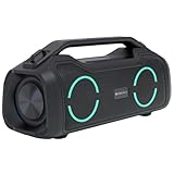 ZEBRONICS Zeb-Sound Feast 500 Bluetooth 5.0 પોર્ટેબલ સ્પીકર સાથે 70W, 9H* બેકઅપ, TWS, IPX5 વોટરપ્રૂફ, કૉલ ફંક્શન, RGB લાઇટ્સ, AUX, mSD, વૉઇસ આસિસ્ટન્ટ, ટાઇપ C અને ગ્રીલ ફિનિશ