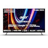 acer 189 cm (75 inch) M Series 4K અલ્ટ્રા HD સ્માર્ટ QLED Mini LED Google TV AR75UDMGR2885AT (કાળો)