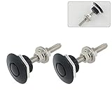 PTNHZ રેસિંગ 2pcs 1.25" યુનિવર્સલ JDM સ્ટાઈલ ક્વિક લેચ બમ્પર રિલીઝ ફાસ્ટનર પુશ બટન બિલેટ હૂડ પિન લૉક ક્લિપ કિટ ક્વિક પિન ફોર ઑટો કાર બમ્પર હૂડ લાઇસન્સ પ્લેટ બ્લેક