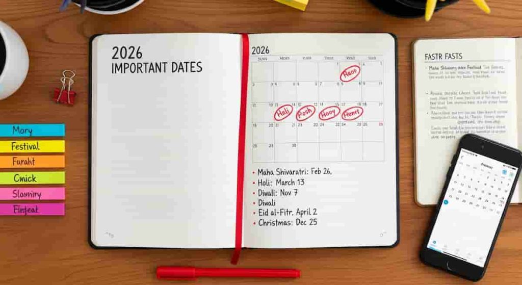 તમારી ડાયરીમાં આ તારીખો નોંધો, 2026 ના તમામ મુખ્ય ઉપવાસ અને તહેવારોની સંપૂર્ણ વિગતો… Post