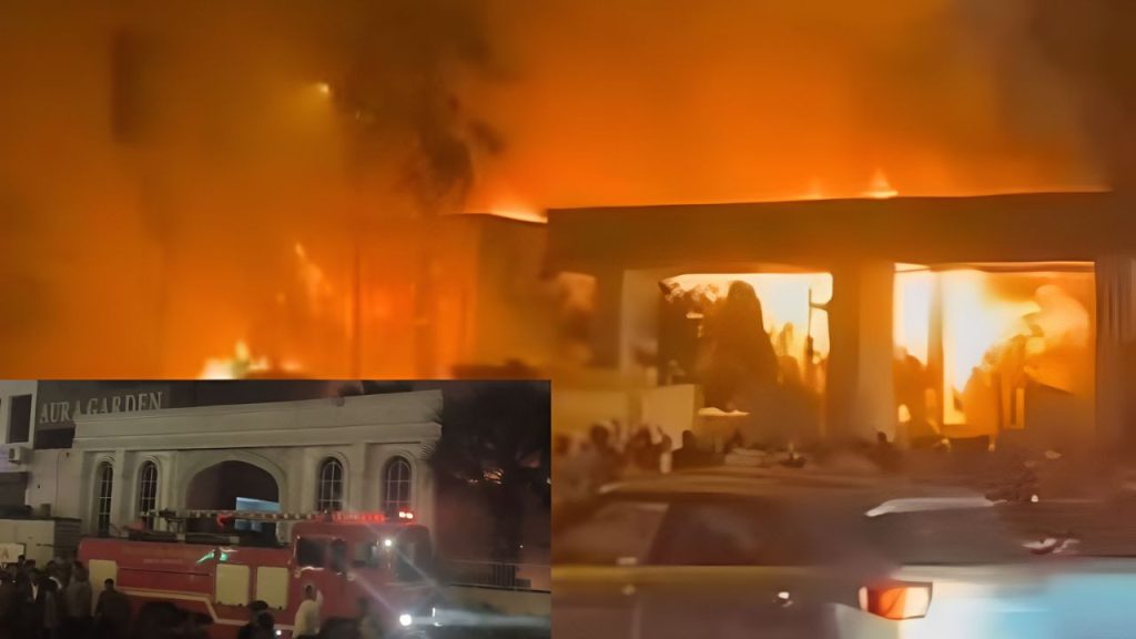 हरियाणा के जीरकपुर-शिमला रोड स्थित Aura Garden बैंक्वेट हॉल में शादी समारोह के...