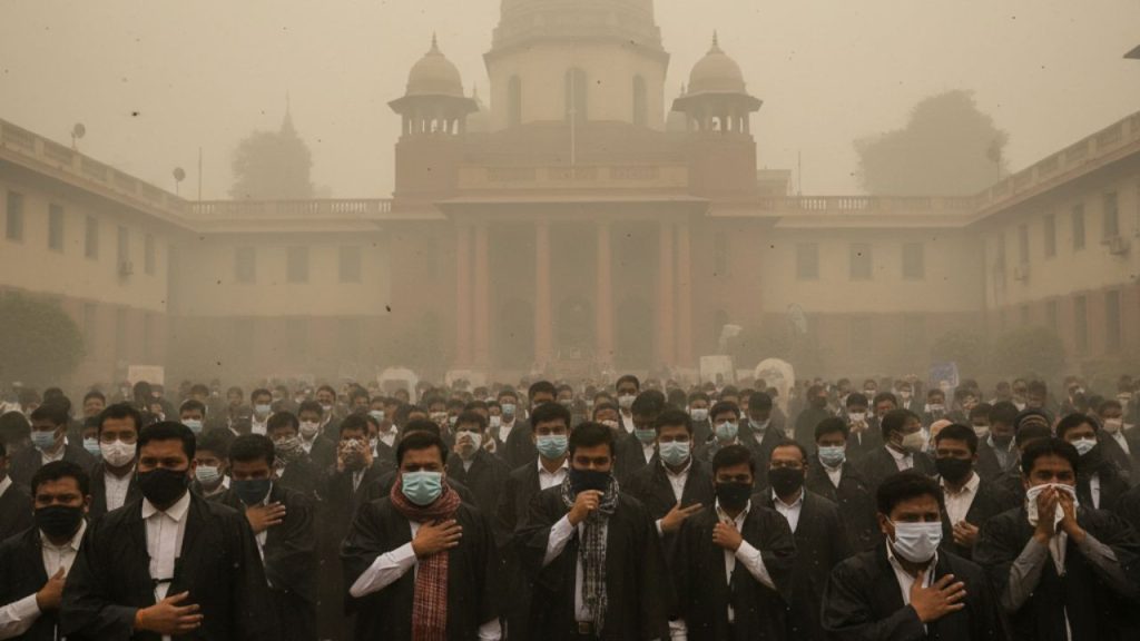 दिल्ली में खतरनाक स्तर के प्रदूषण को देखते हुए वरिष्ठ अधिवक्ता विकास...