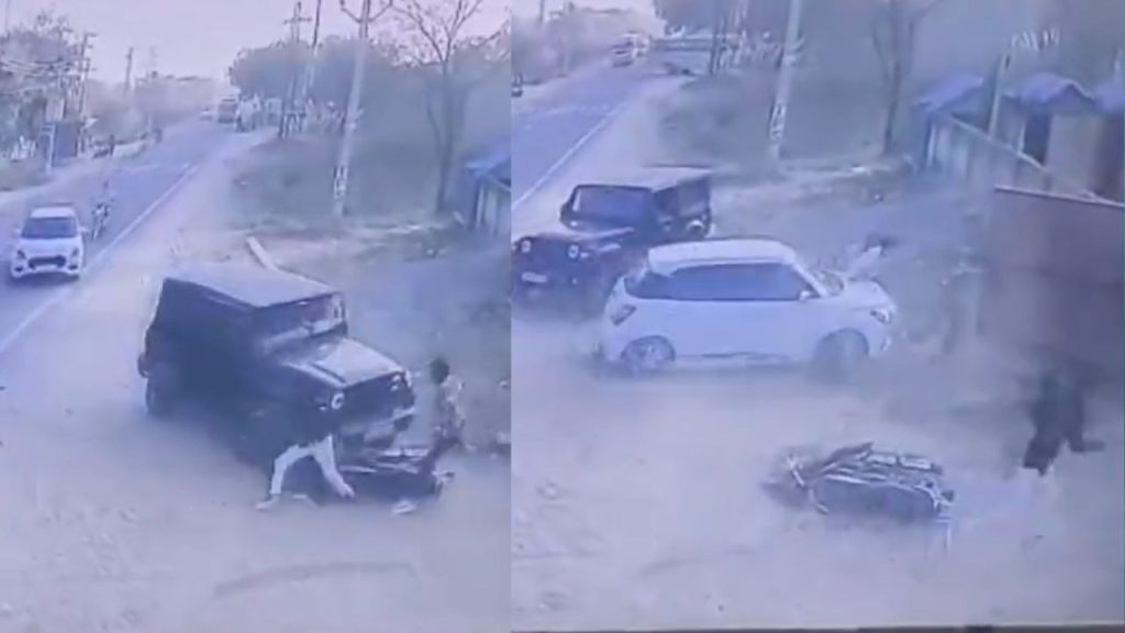 राजस्थान में दिनदहाड़े गैंगवार, ताबड़तोड़ फायरिंग, वीडियो में देखें कैसे थार से की बाइक को कुचलने की...