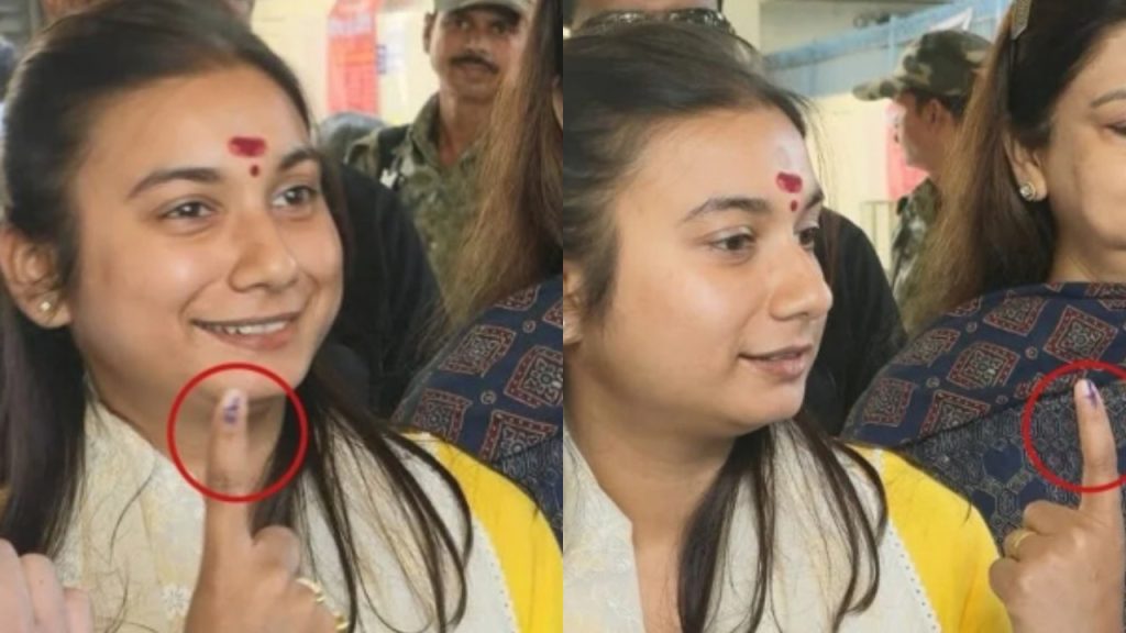 सांसद शांभवी चौधरी के दोनों हाथों पर स्याही दिखाने वाले एक वायरल वीडियो ने...